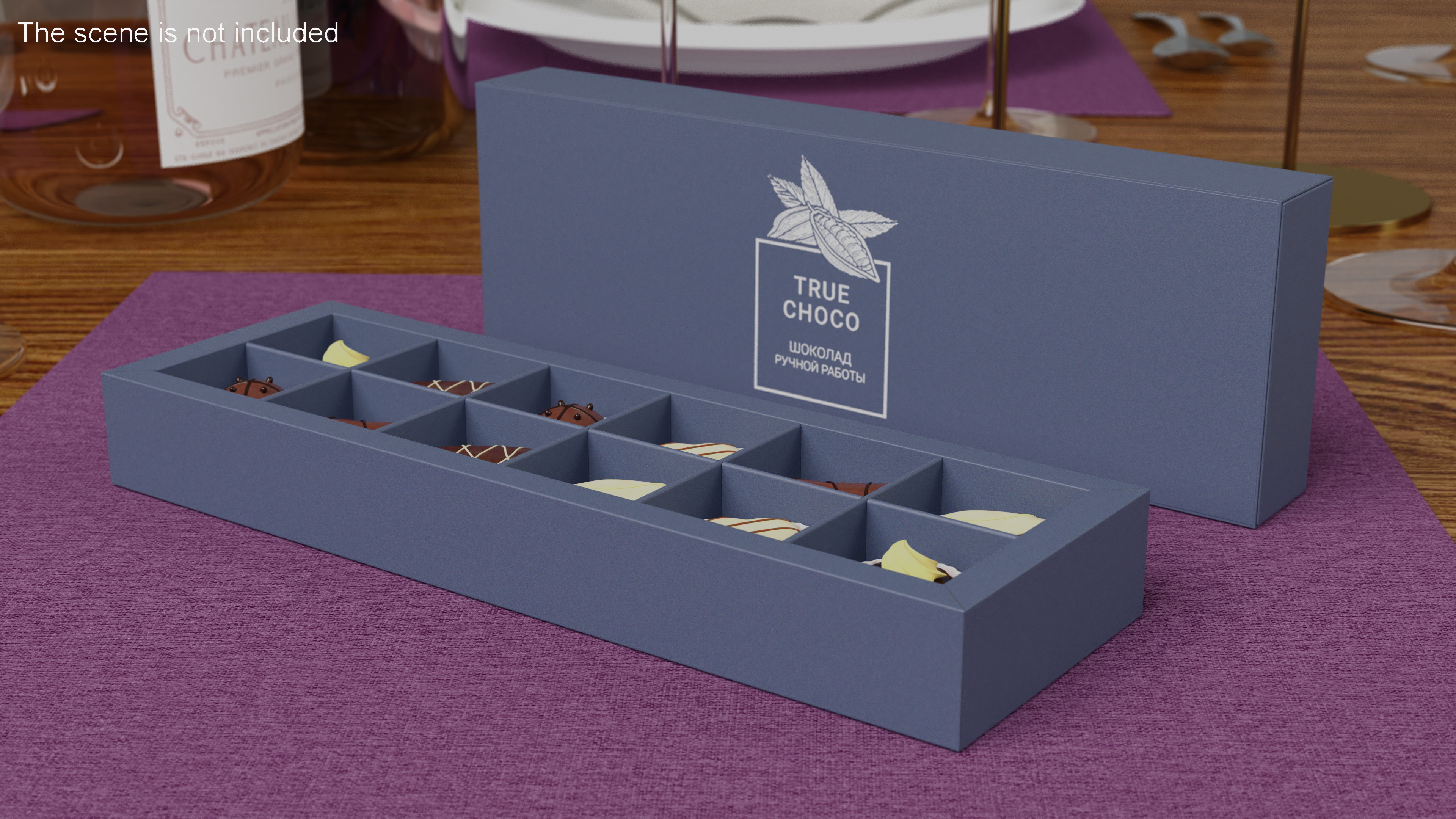 Box of Handmade Chocolates True Choco 3D