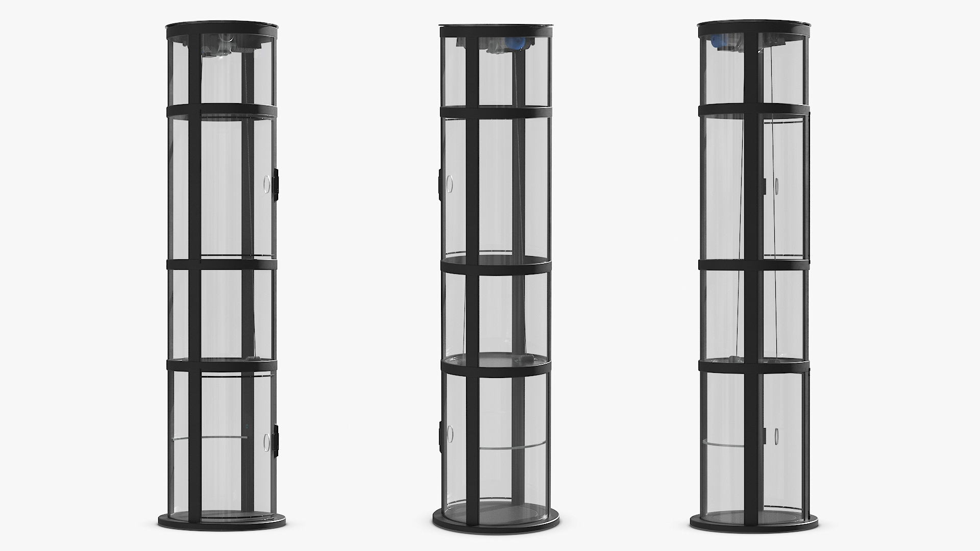 3D Tiny Glass Lift Black