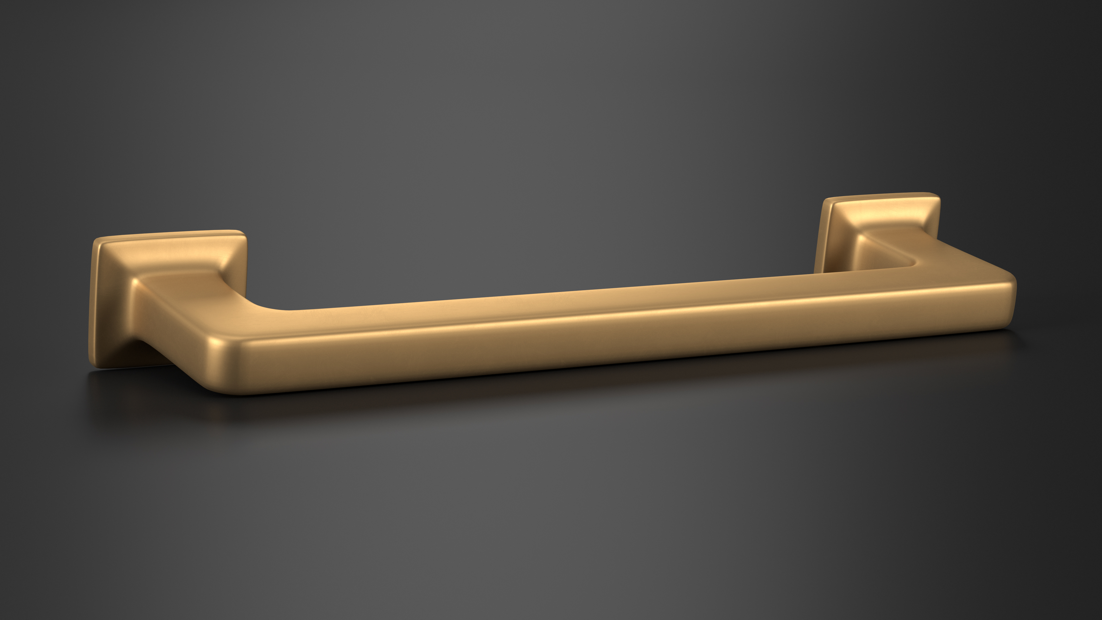 3D Kitchen Cabinet Handle Footed Bronze