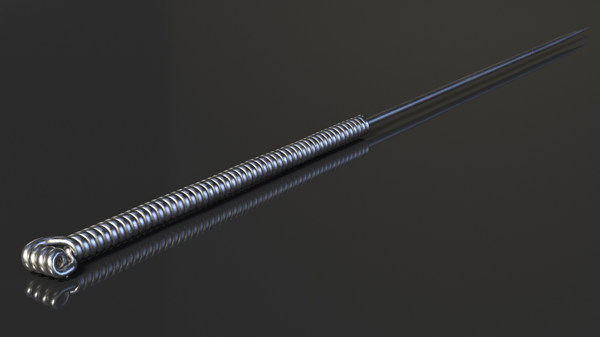 Middle Acupuncture Needle Silver 3D