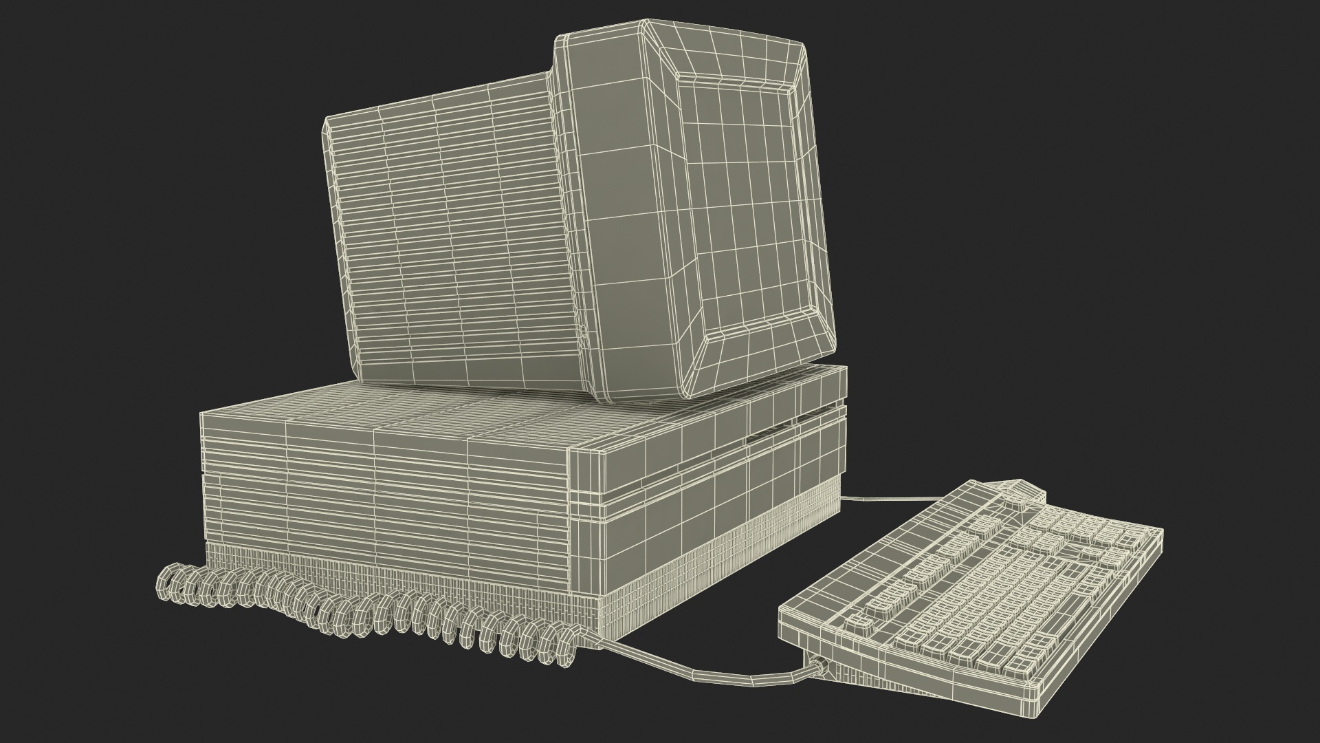 3D model Vintage Apple Macintosh II Computer