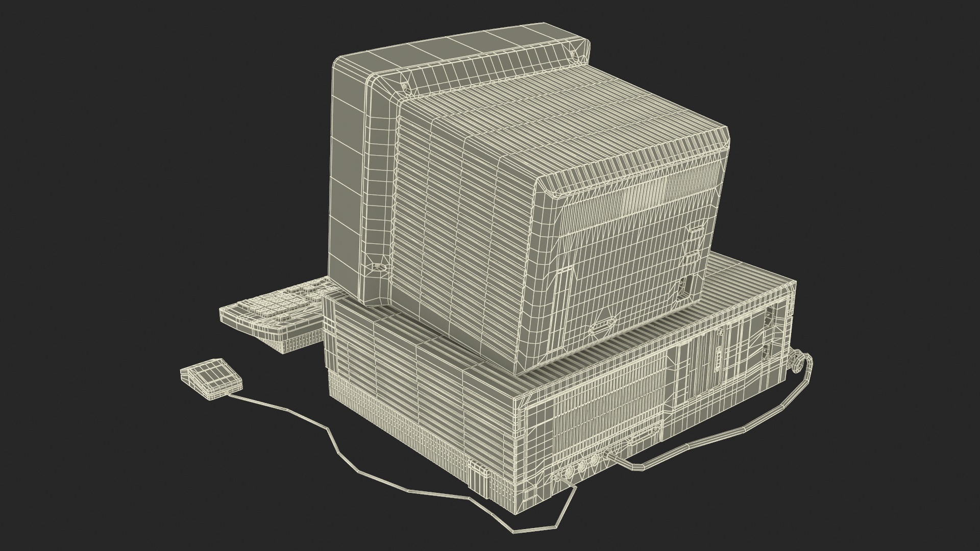 3D model Vintage Apple Macintosh II Computer