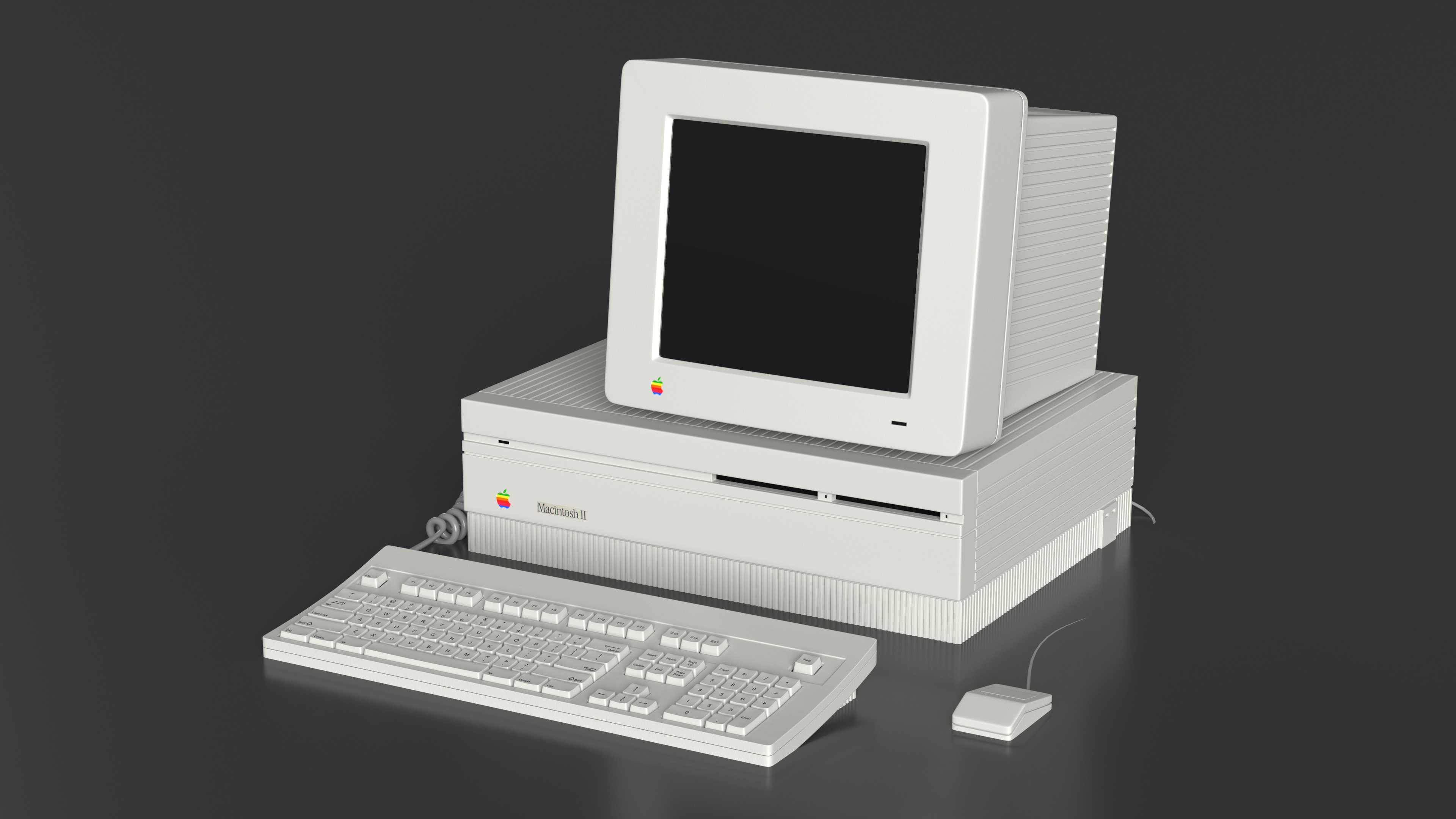 3D model Vintage Apple Macintosh II Computer