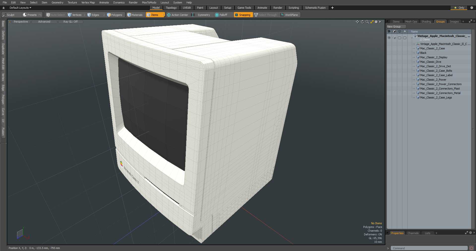 3D model Vintage Apple Macintosh II Computer