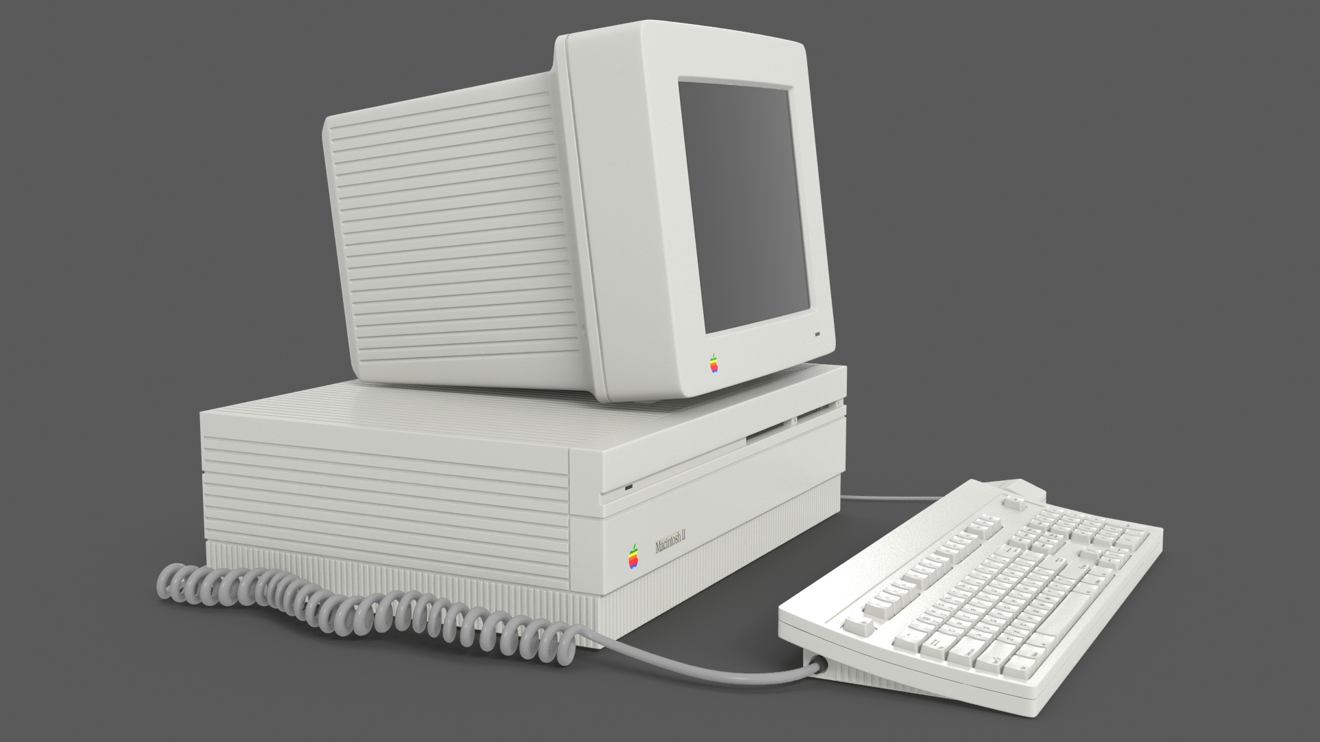 3D model Vintage Apple Macintosh II Computer