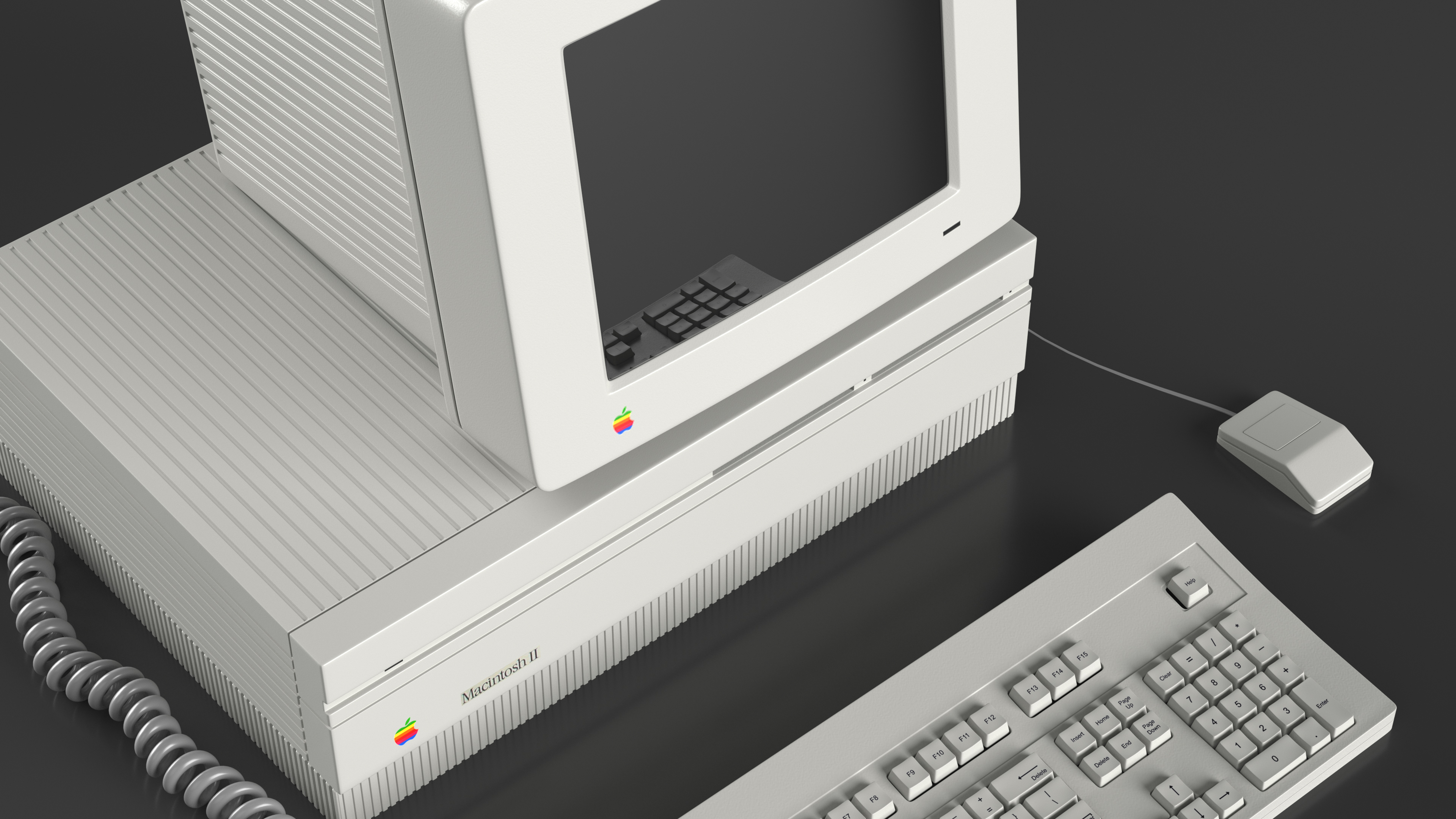 3D model Vintage Apple Macintosh II Computer