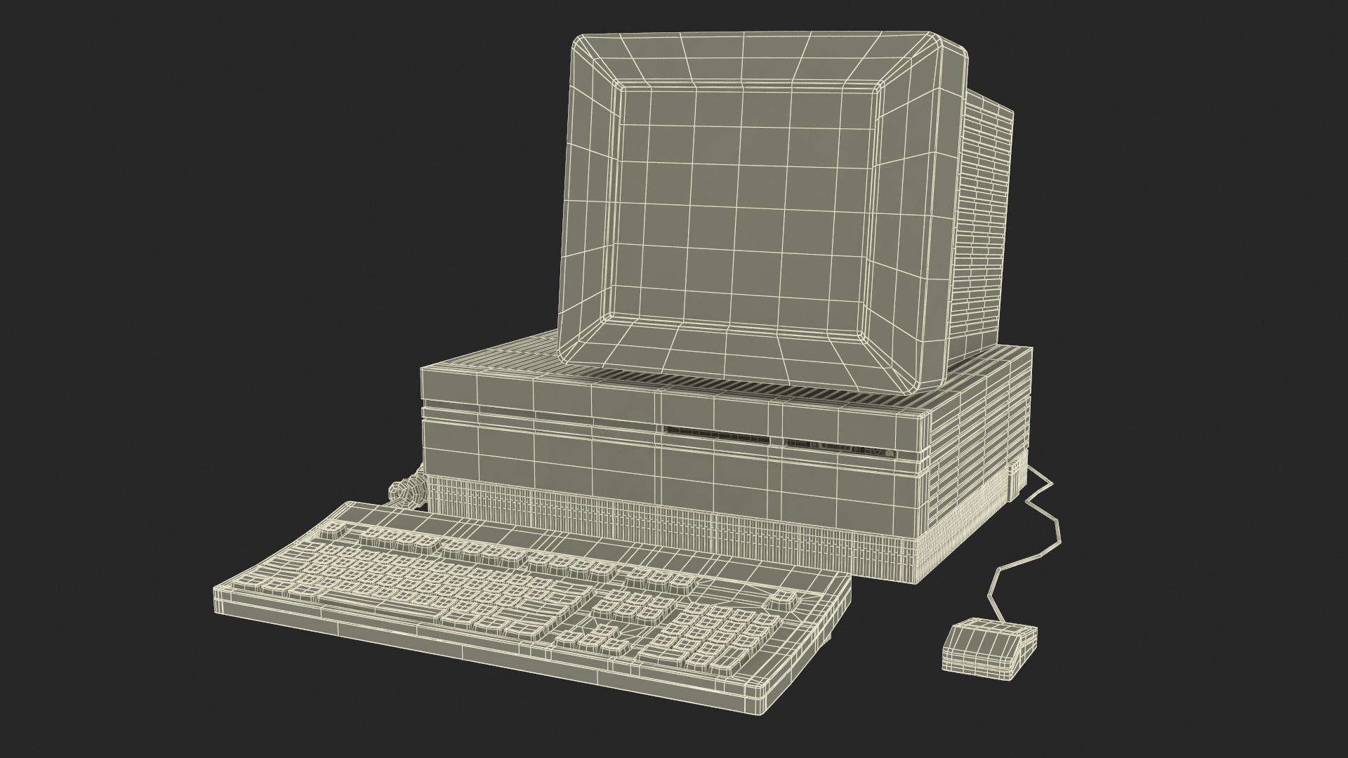 3D model Vintage Apple Macintosh II Computer