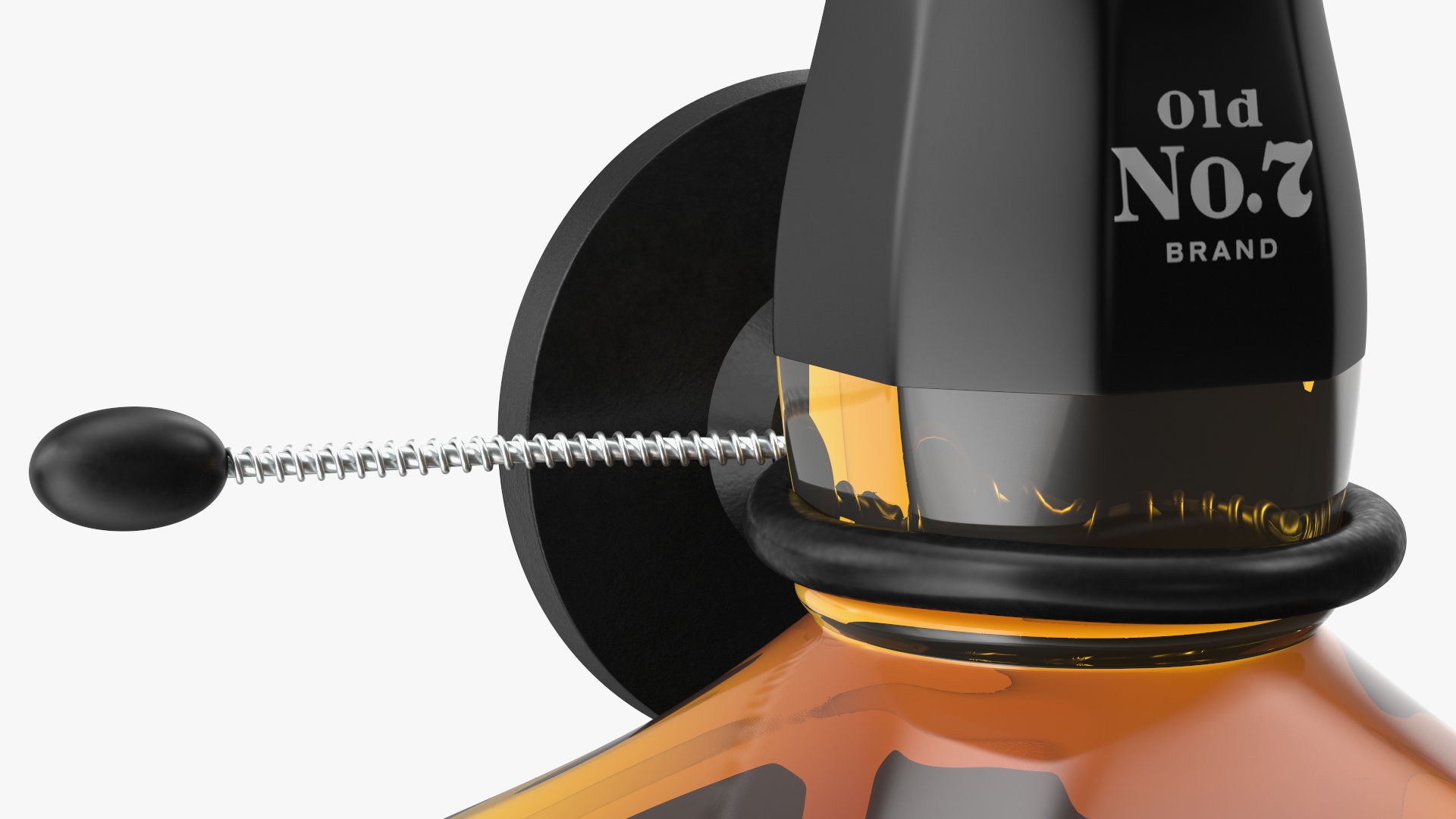 Jack Daniels Bottle with Anti Theft Tag 3D model