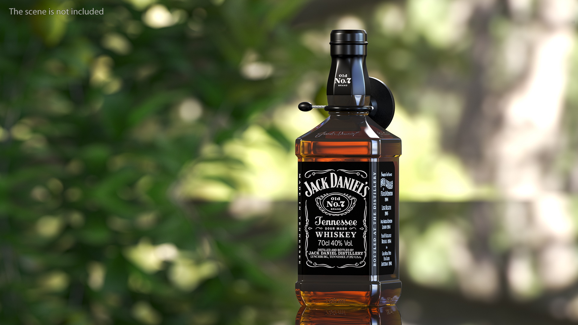 Jack Daniels Bottle with Anti Theft Tag 3D model