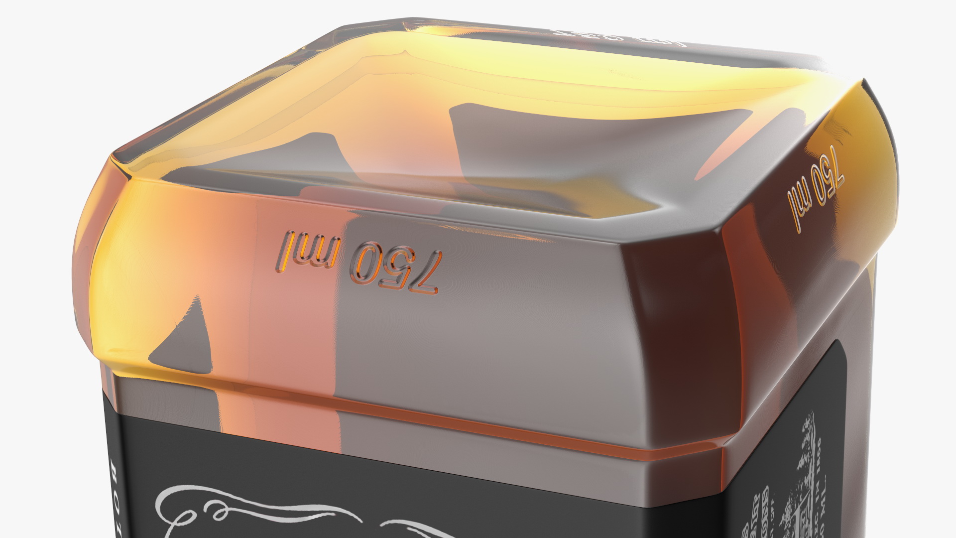 Jack Daniels Bottle with Anti Theft Tag 3D model