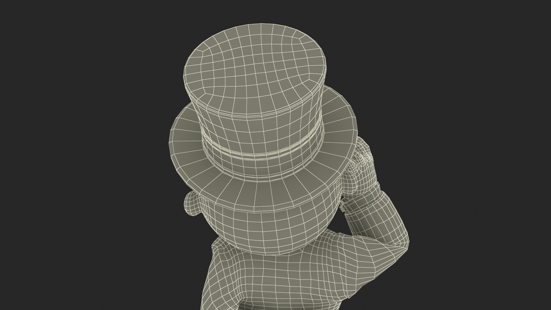 Mr Monopoly Moustache Twirl Pose 3D
