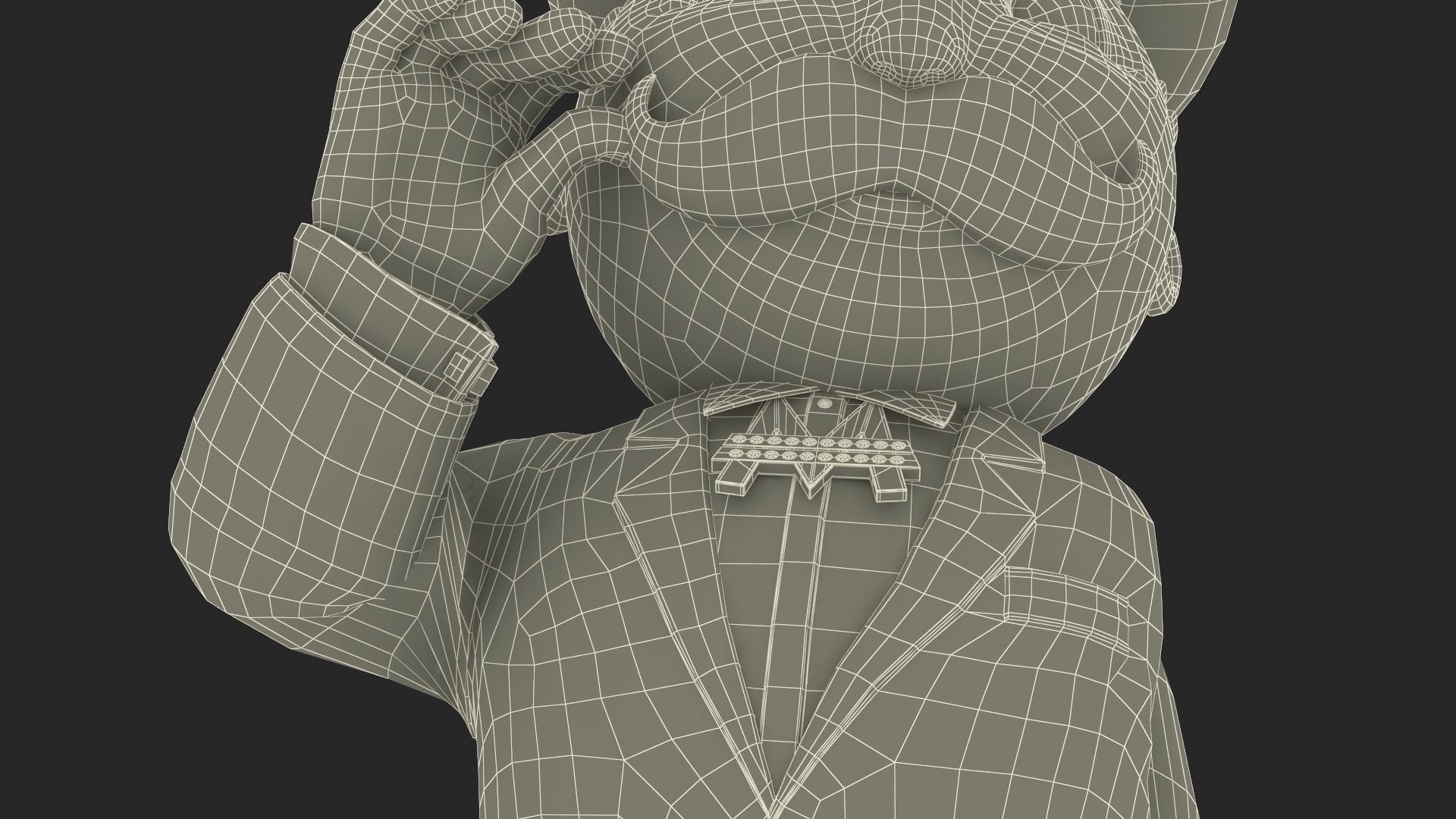 Mr Monopoly Moustache Twirl Pose 3D