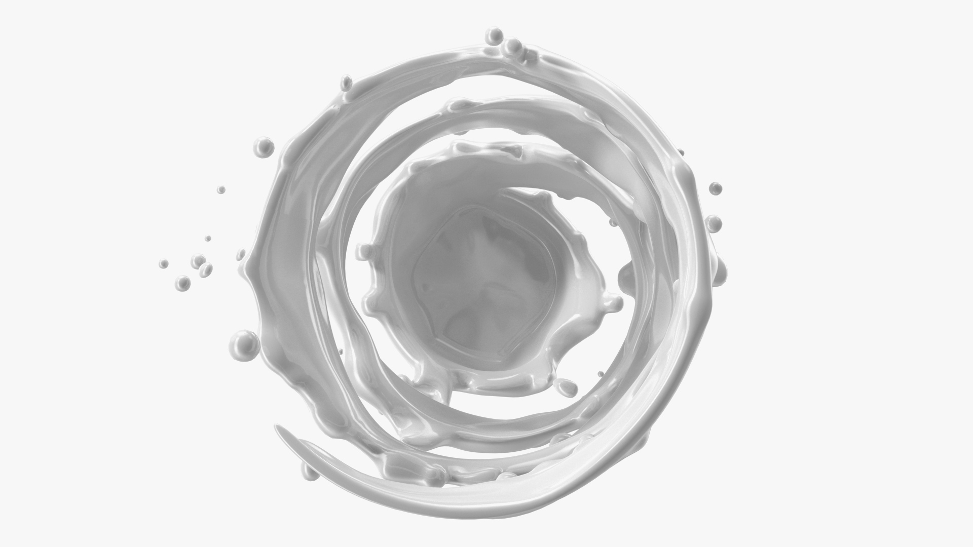 Milk Twisted Splash 3D model