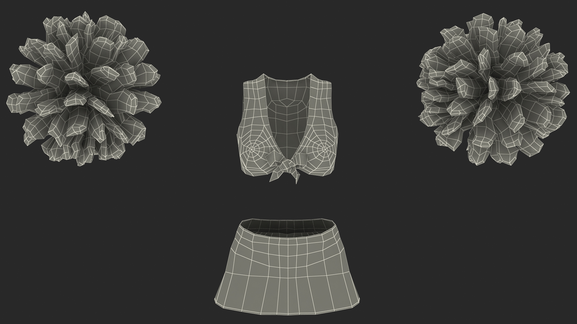 Cheerleader Outfit Set 3D