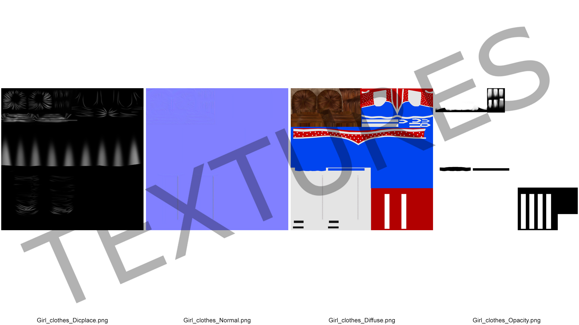 Cheerleader Outfit Set 3D