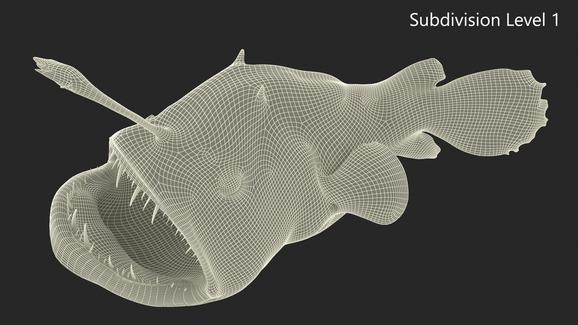 3D Anglerfish Rigged for Cinema 4D