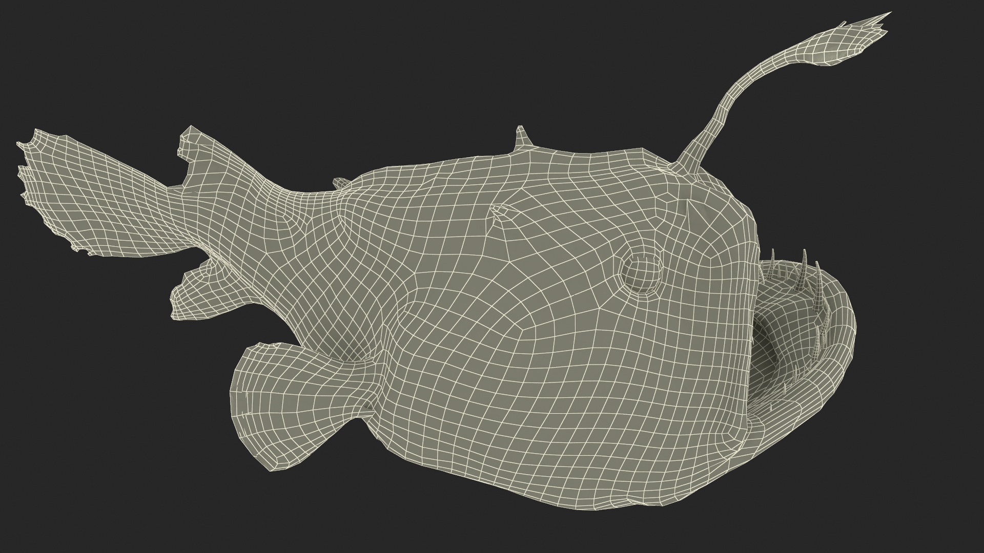 3D Anglerfish Rigged for Cinema 4D