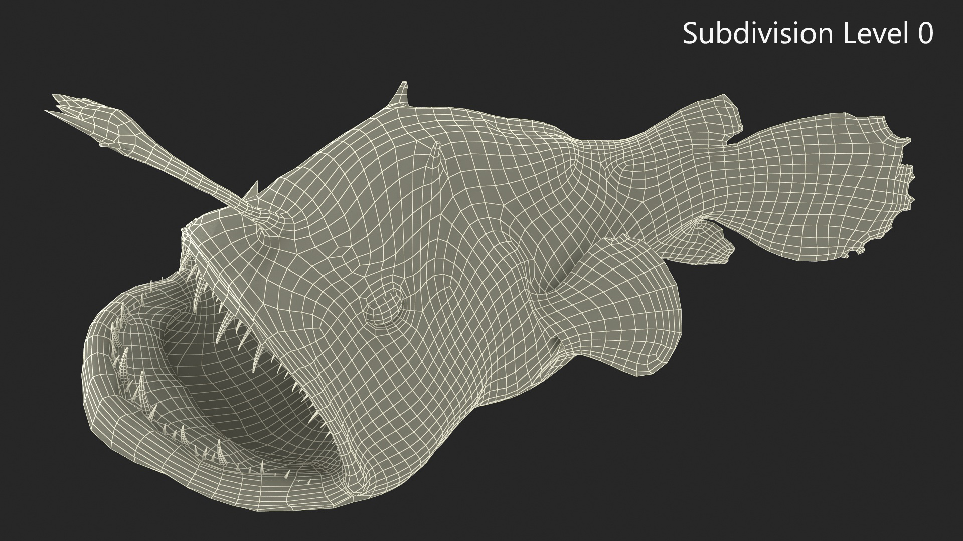 3D Anglerfish Rigged for Cinema 4D