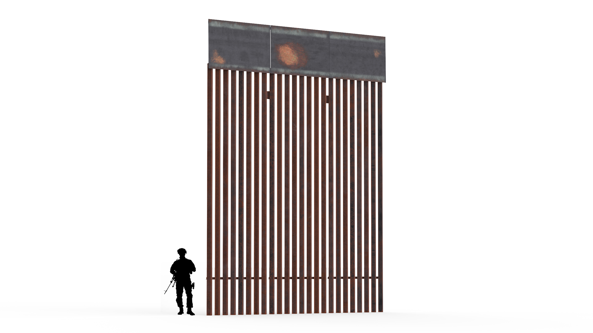Metal Border Wall 3D