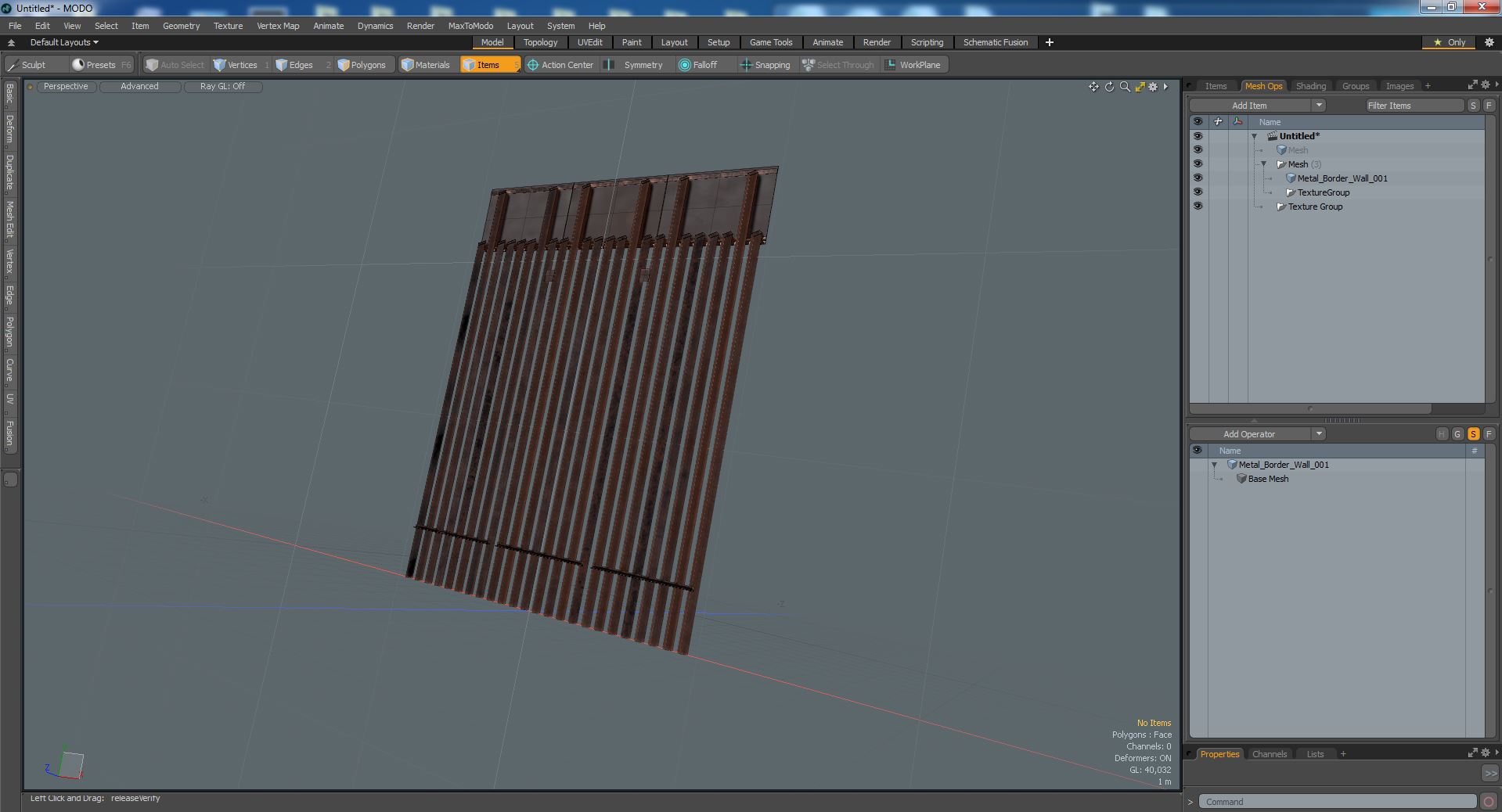 Metal Border Wall 3D