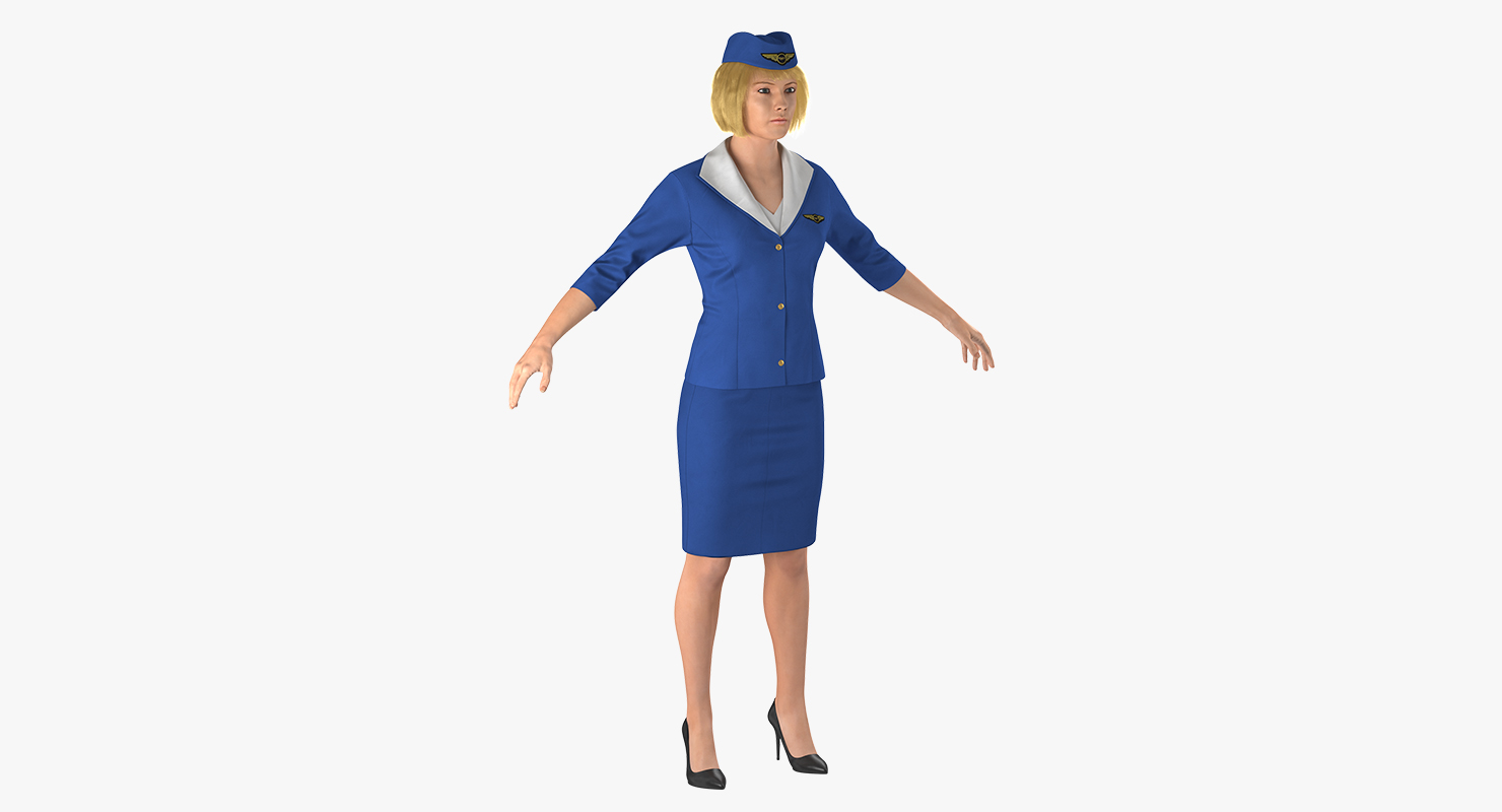 3D model Stewardess