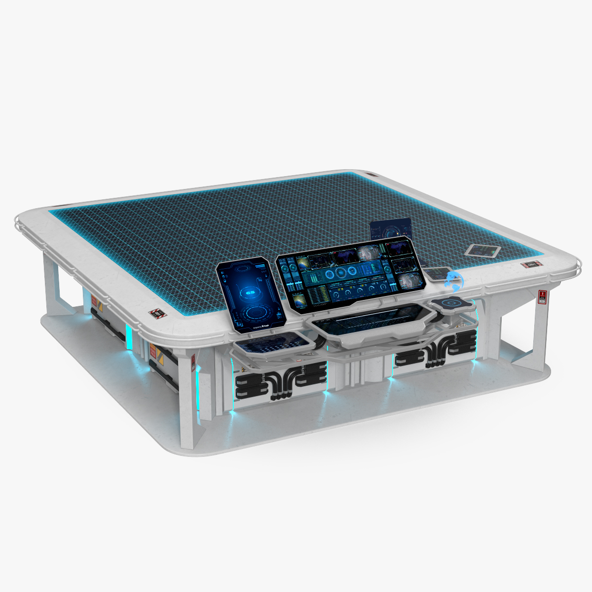 Sci-Fi Hologram Table with Control Panel