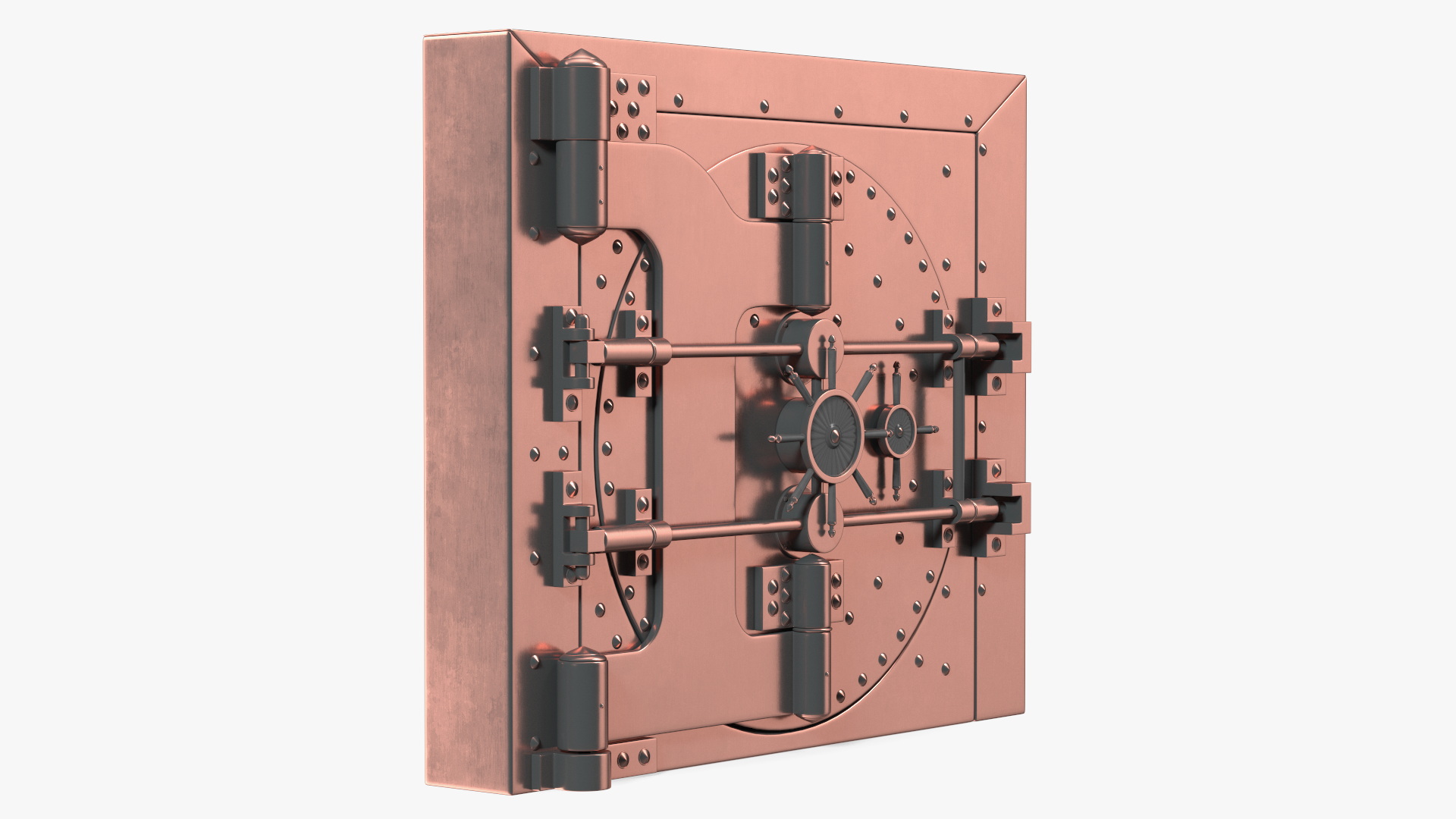 3D model Vintage Copper Bank Vault Door