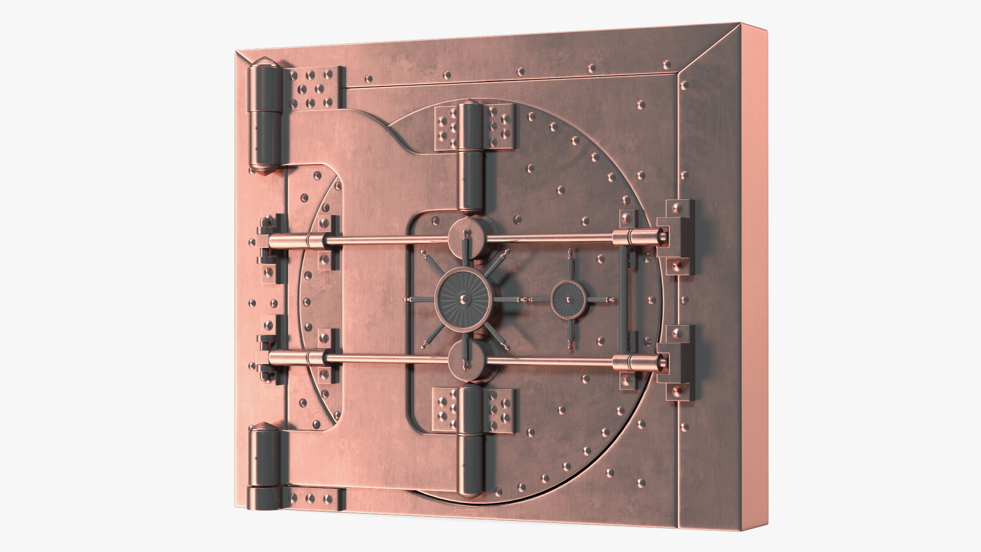 3D model Vintage Copper Bank Vault Door