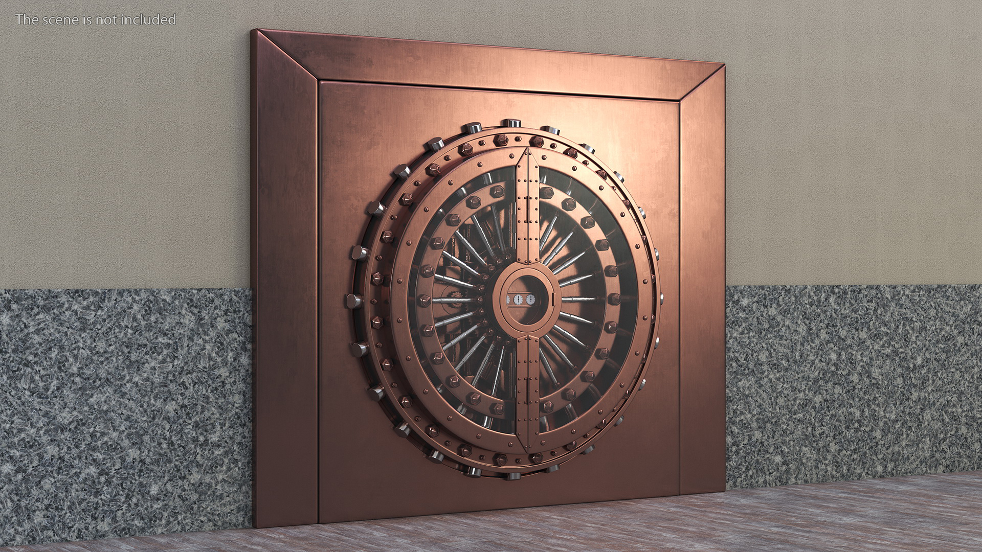 3D model Vintage Copper Bank Vault Door