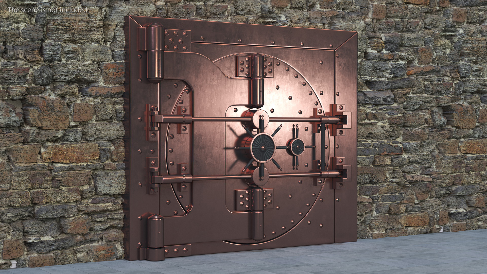 3D model Vintage Copper Bank Vault Door