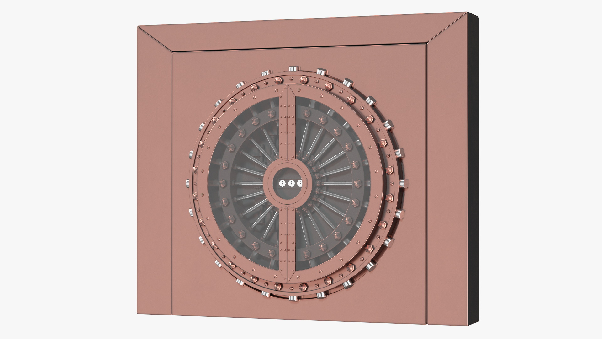 3D model Vintage Copper Bank Vault Door