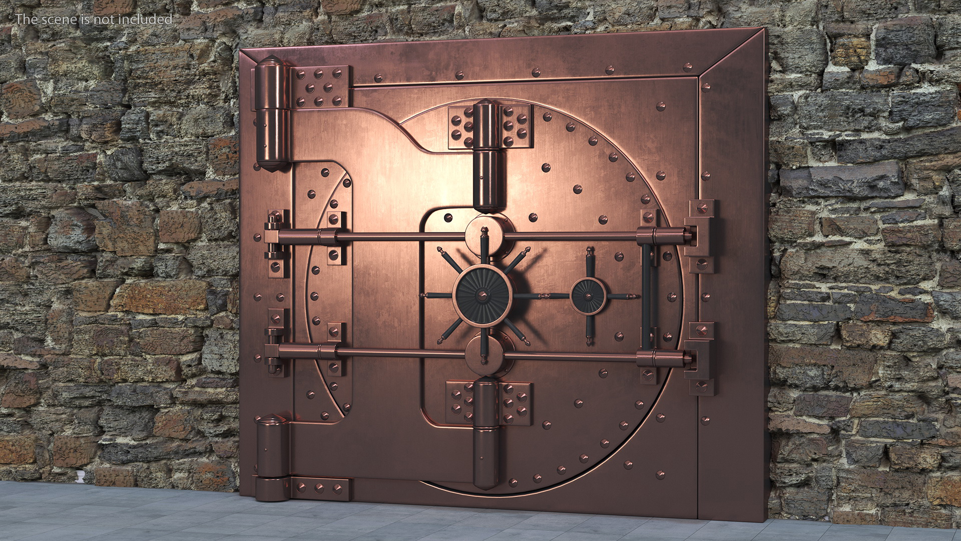 3D model Vintage Copper Bank Vault Door