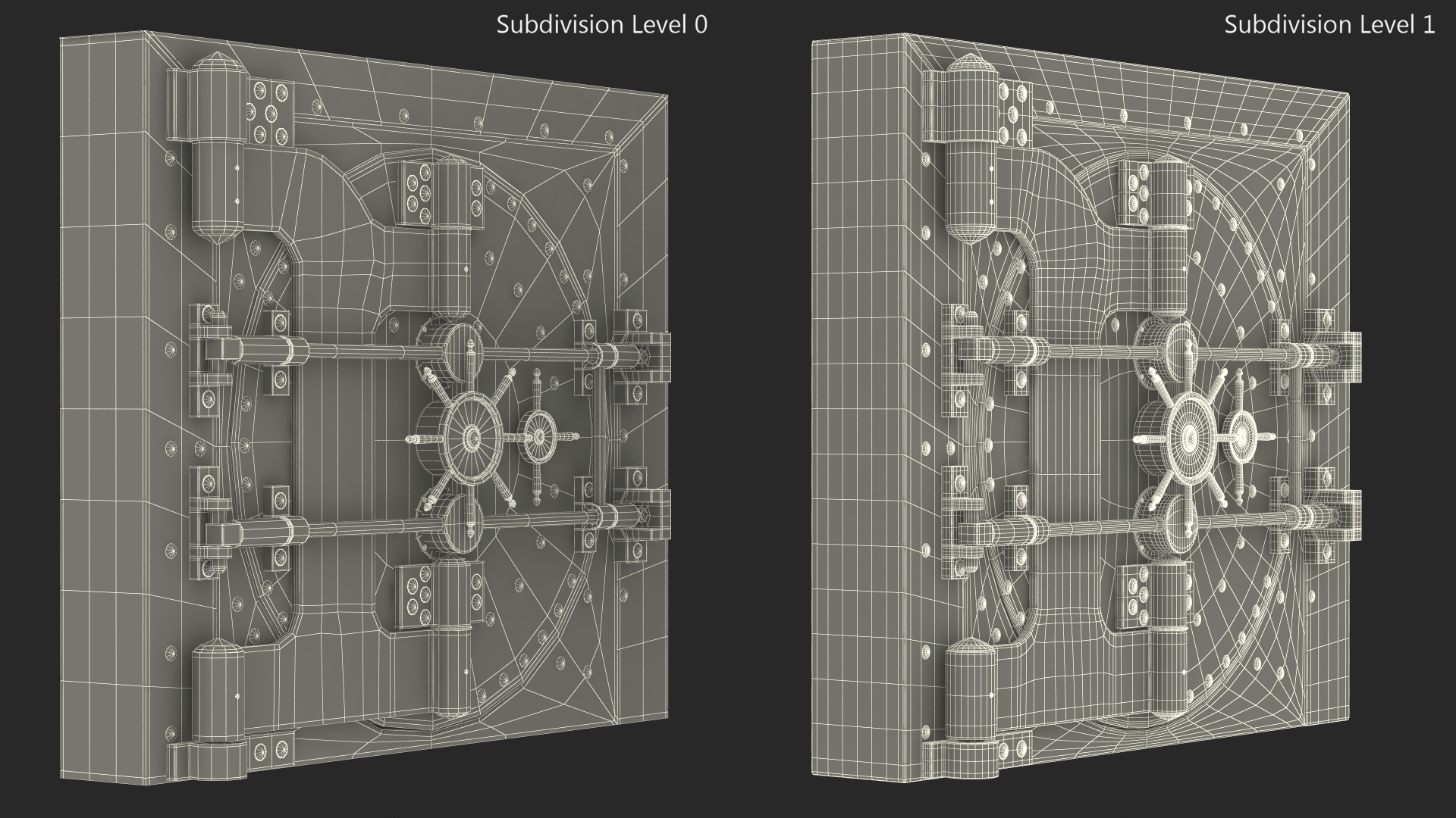 3D model Vintage Copper Bank Vault Door