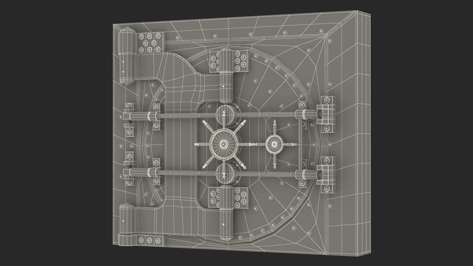 3D model Vintage Copper Bank Vault Door