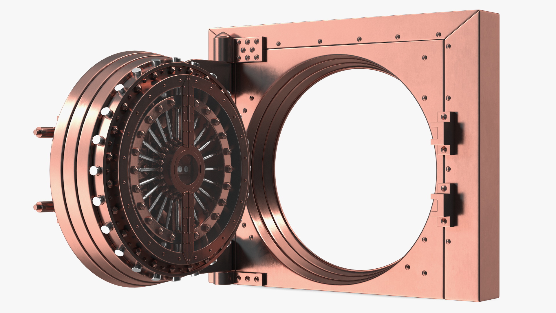 3D model Vintage Copper Bank Vault Door