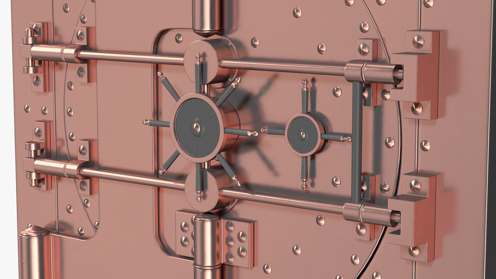 3D model Vintage Copper Bank Vault Door