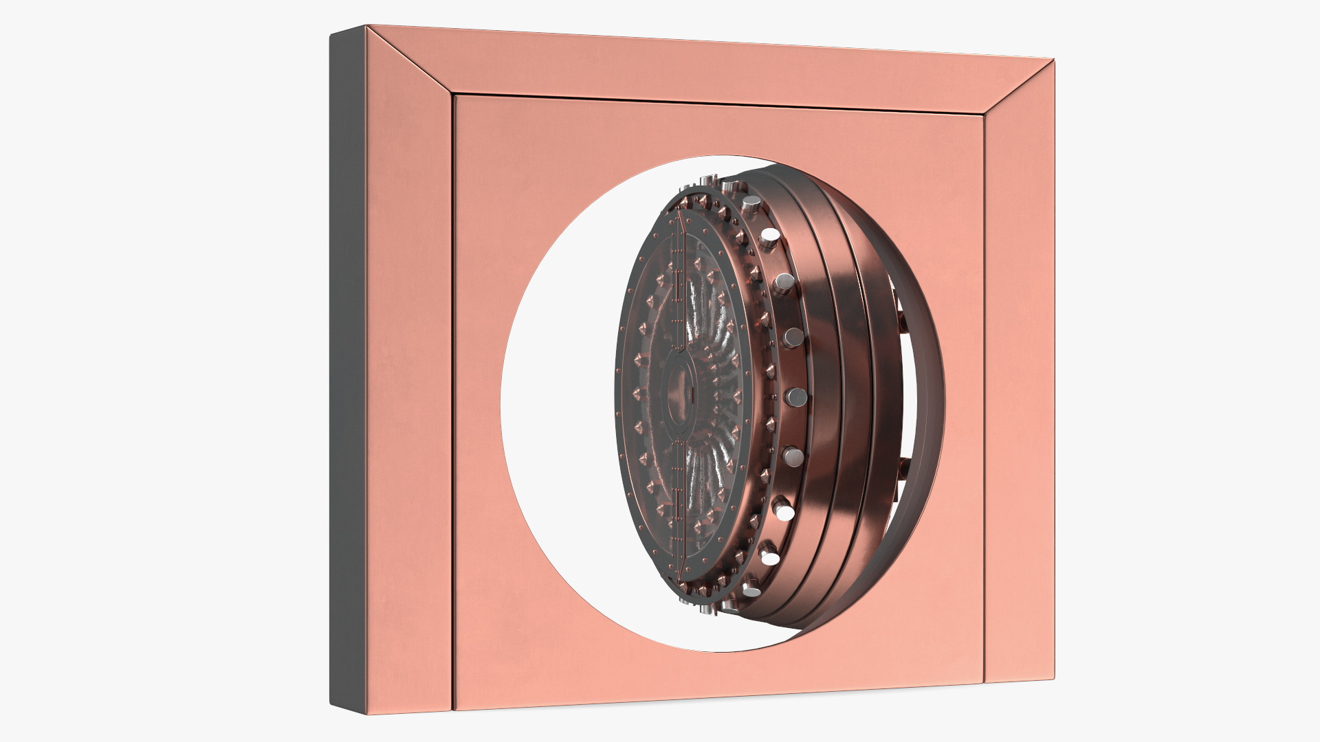 3D model Vintage Copper Bank Vault Door