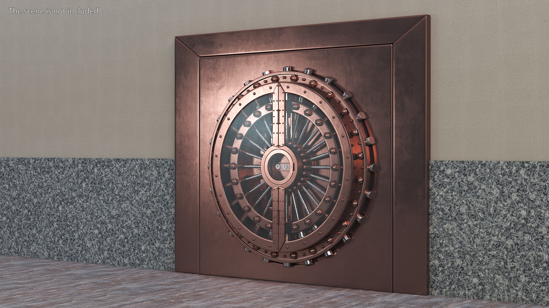 3D model Vintage Copper Bank Vault Door