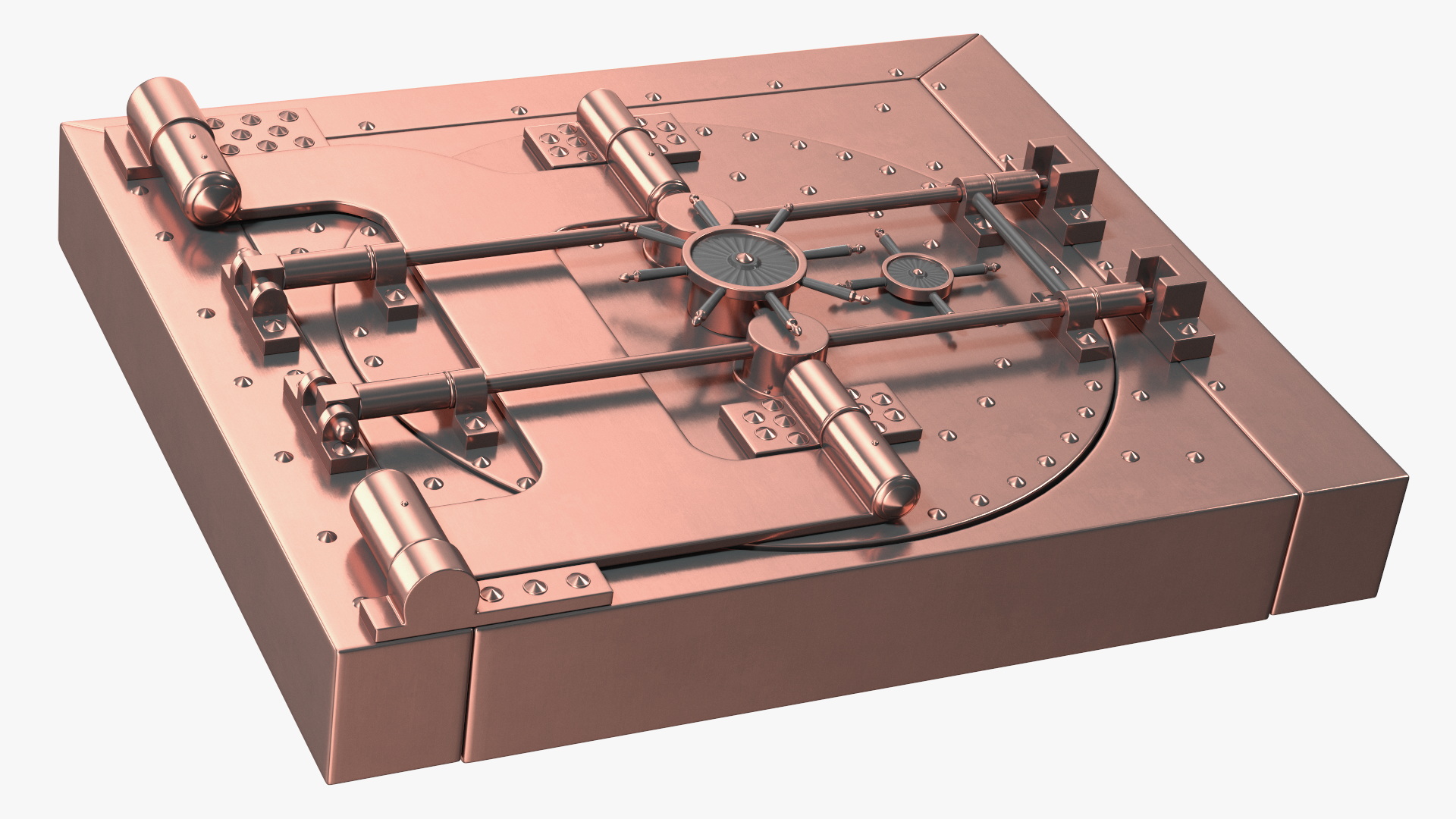 3D model Vintage Copper Bank Vault Door
