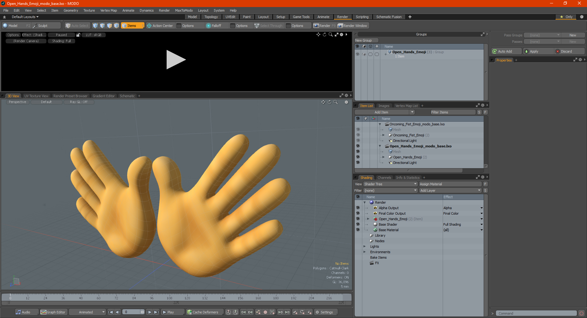 3D Open Hands Emoji