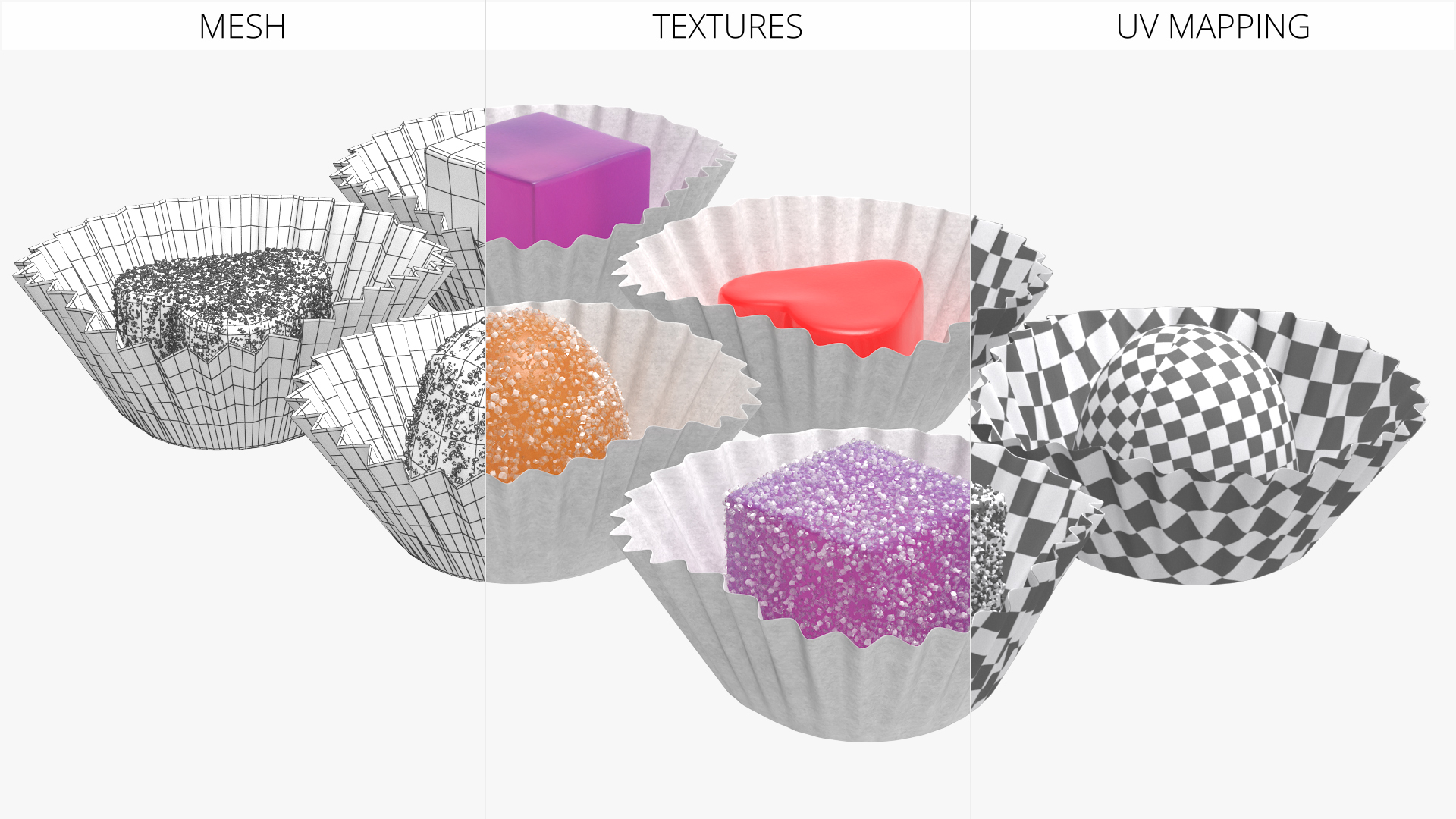 Assorted Gumdrops in Paper Cups Set Multicolor, view 4