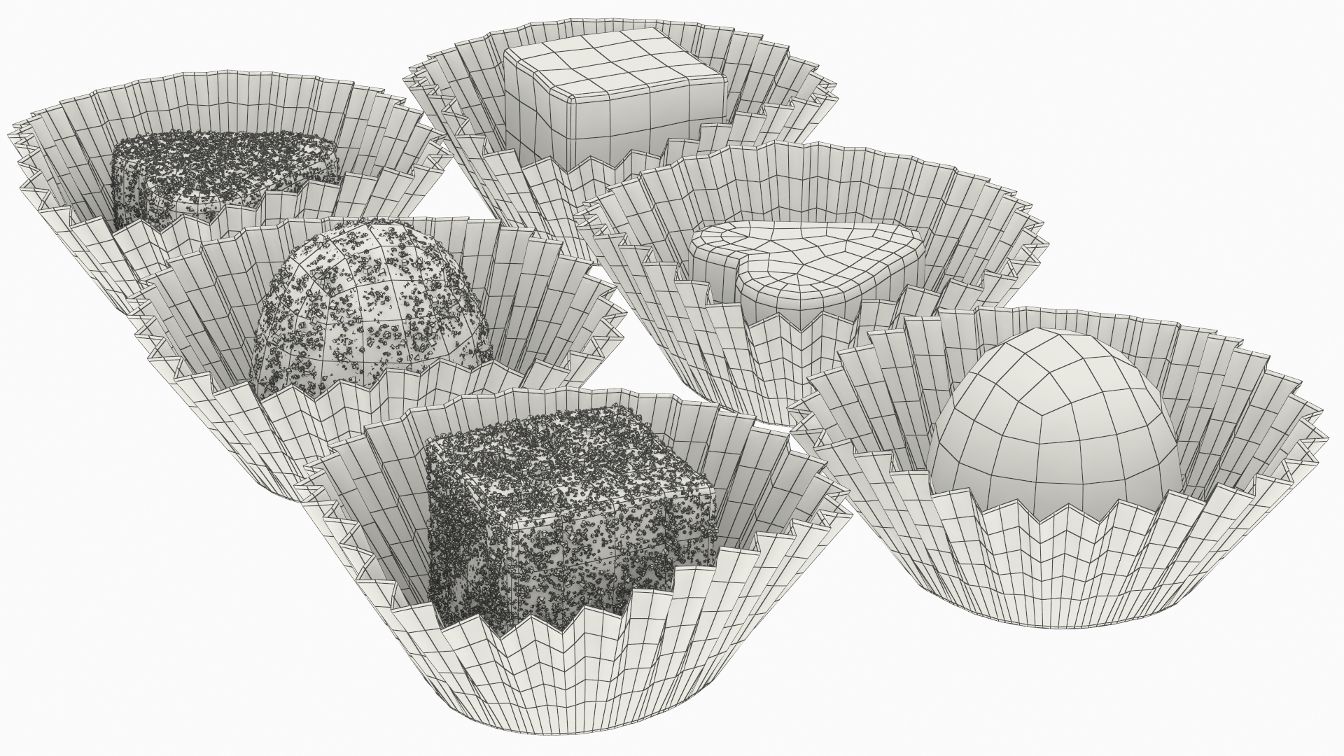 Assorted Gumdrops in Paper Cups Set Multicolor, view 6