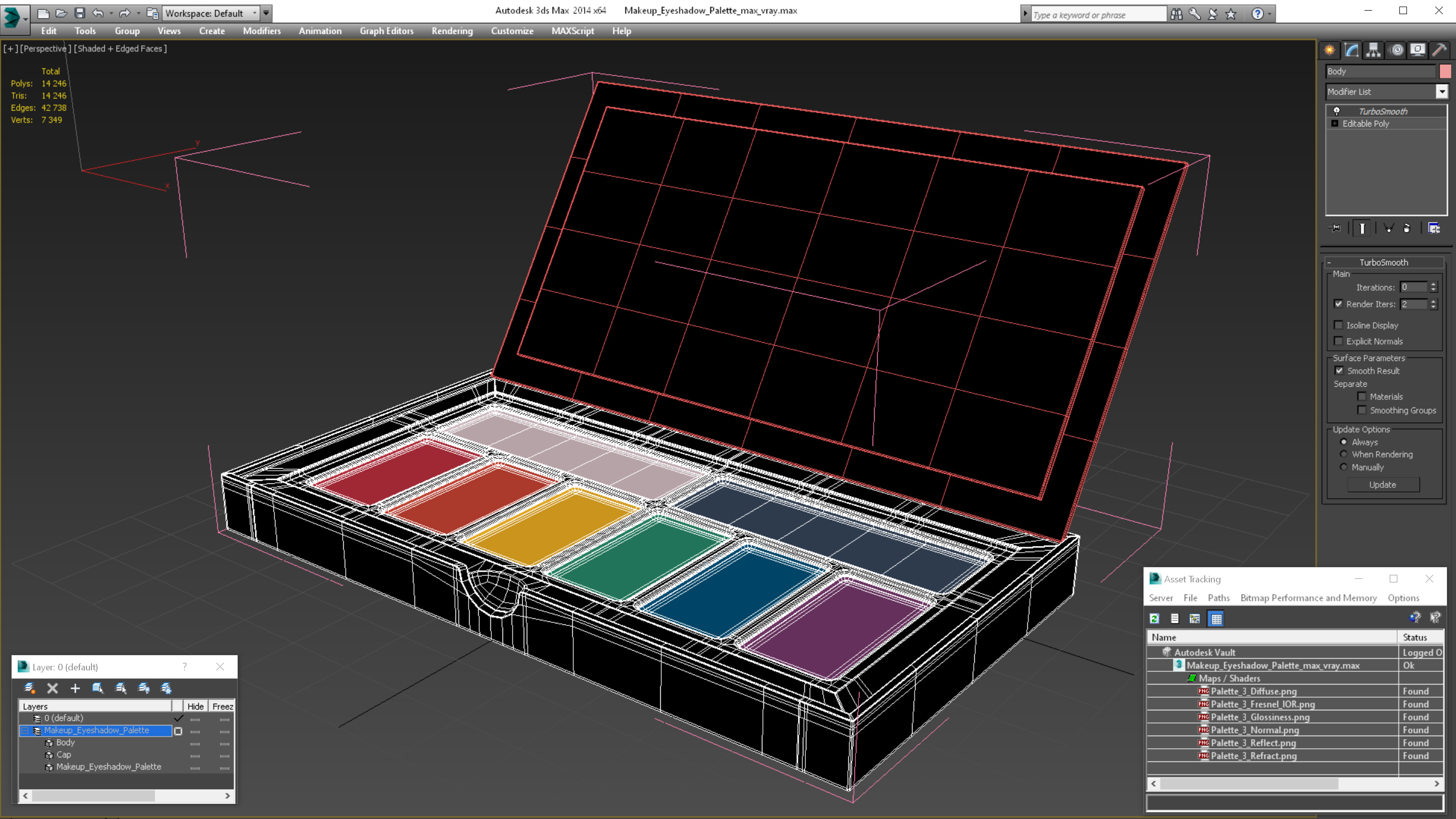 Makeup Eyeshadow Palette 3D model