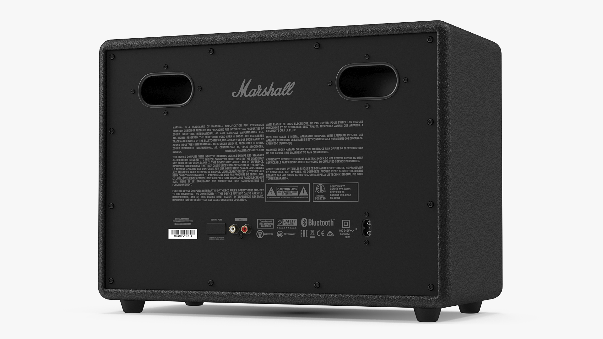 3D Marshall Woburn II Wireless Bluetooth Speaker Black