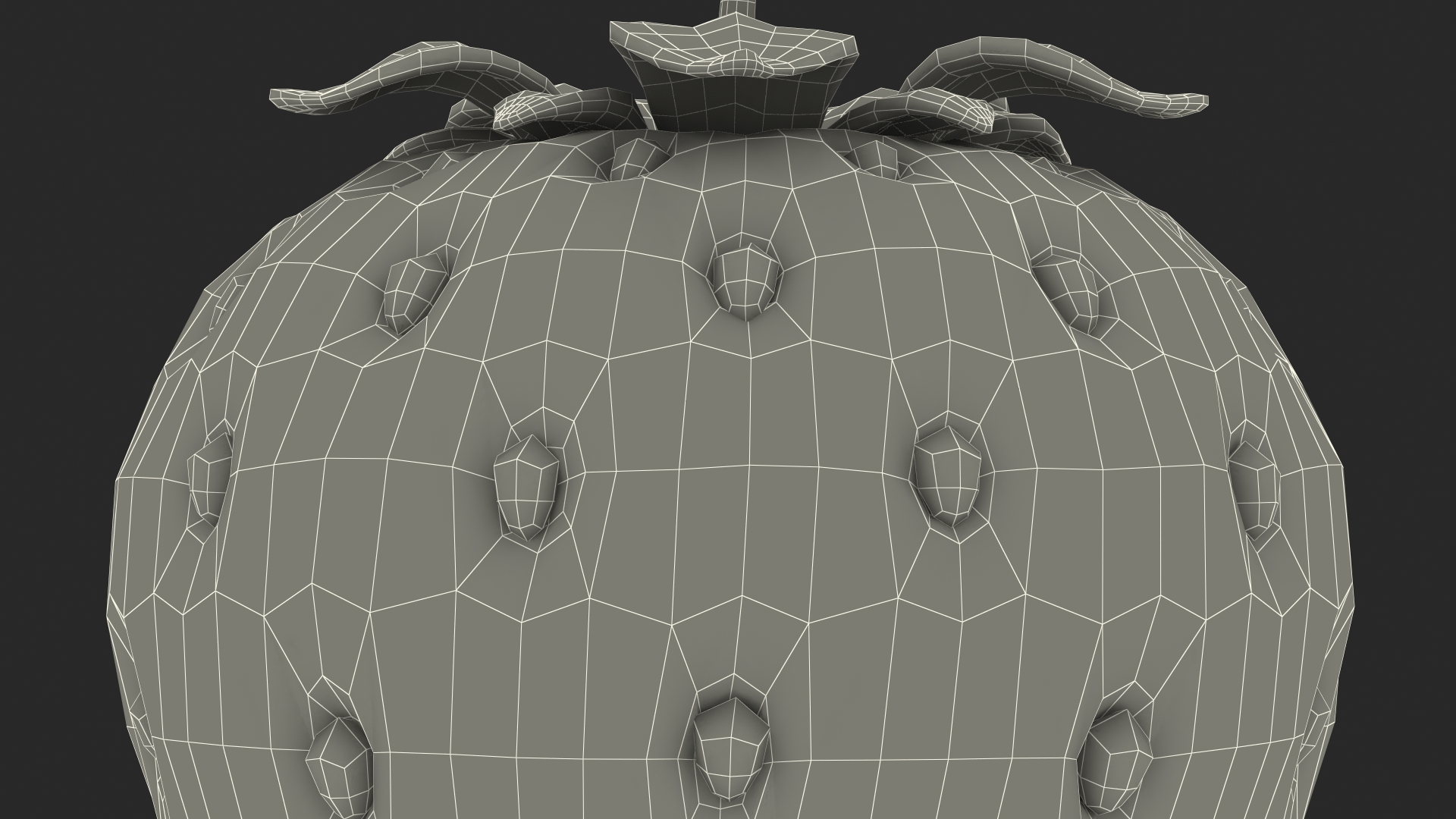 3D Cartoon Strawberry model