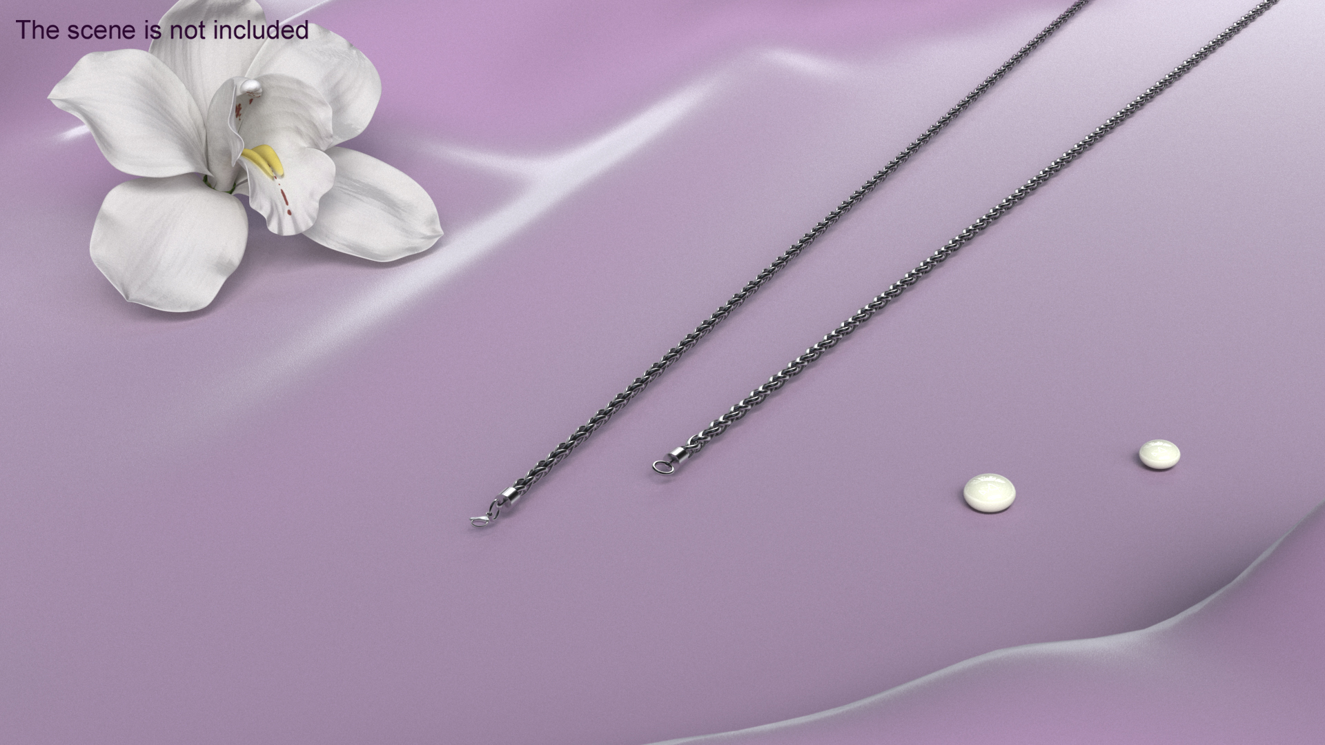 3D Palma Jewelry Silver Chain