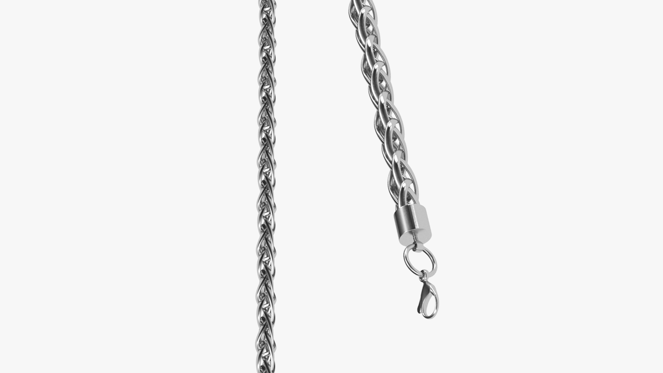 3D Palma Jewelry Silver Chain