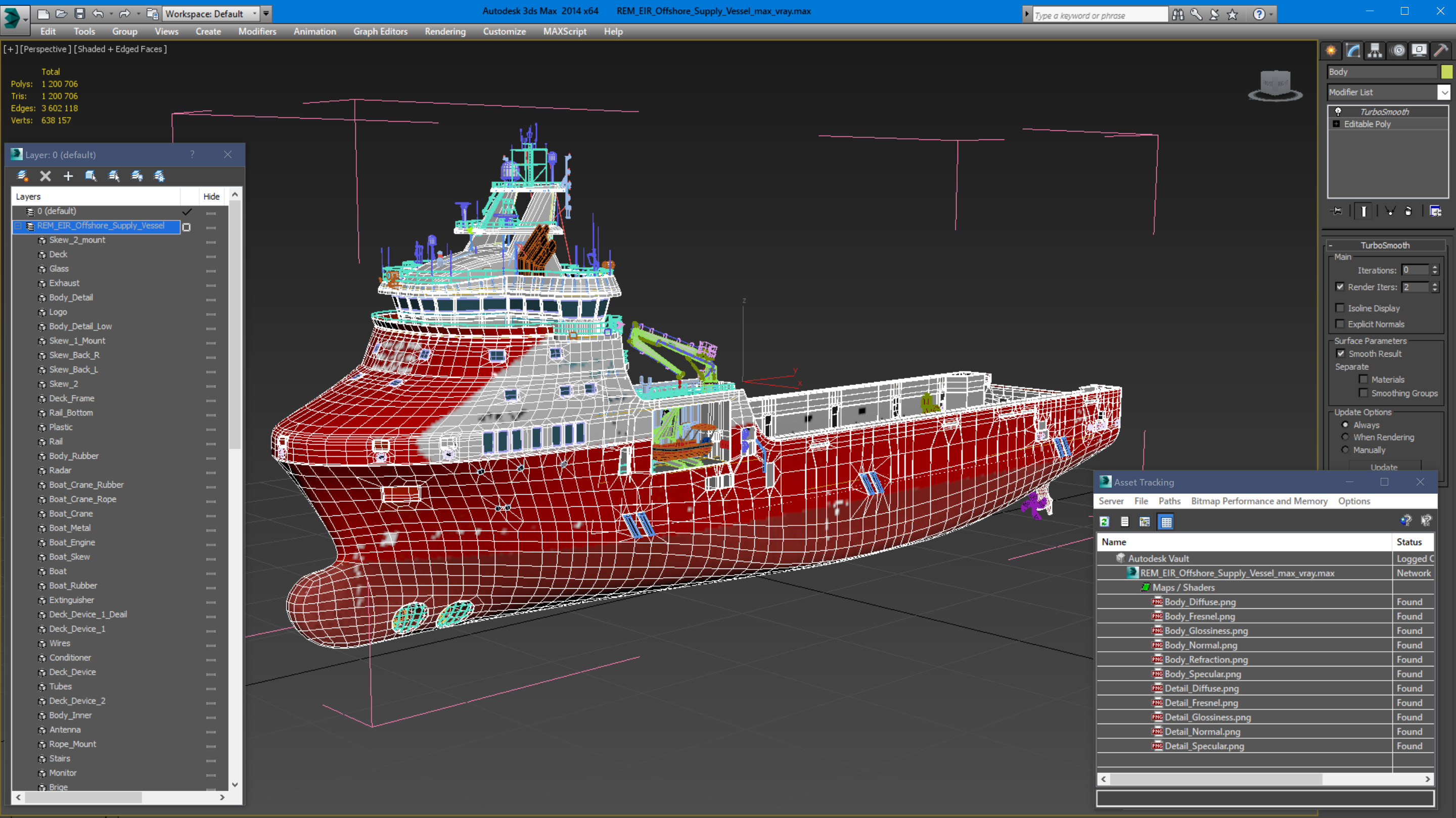 3D model REM EIR Offshore Supply Vessel