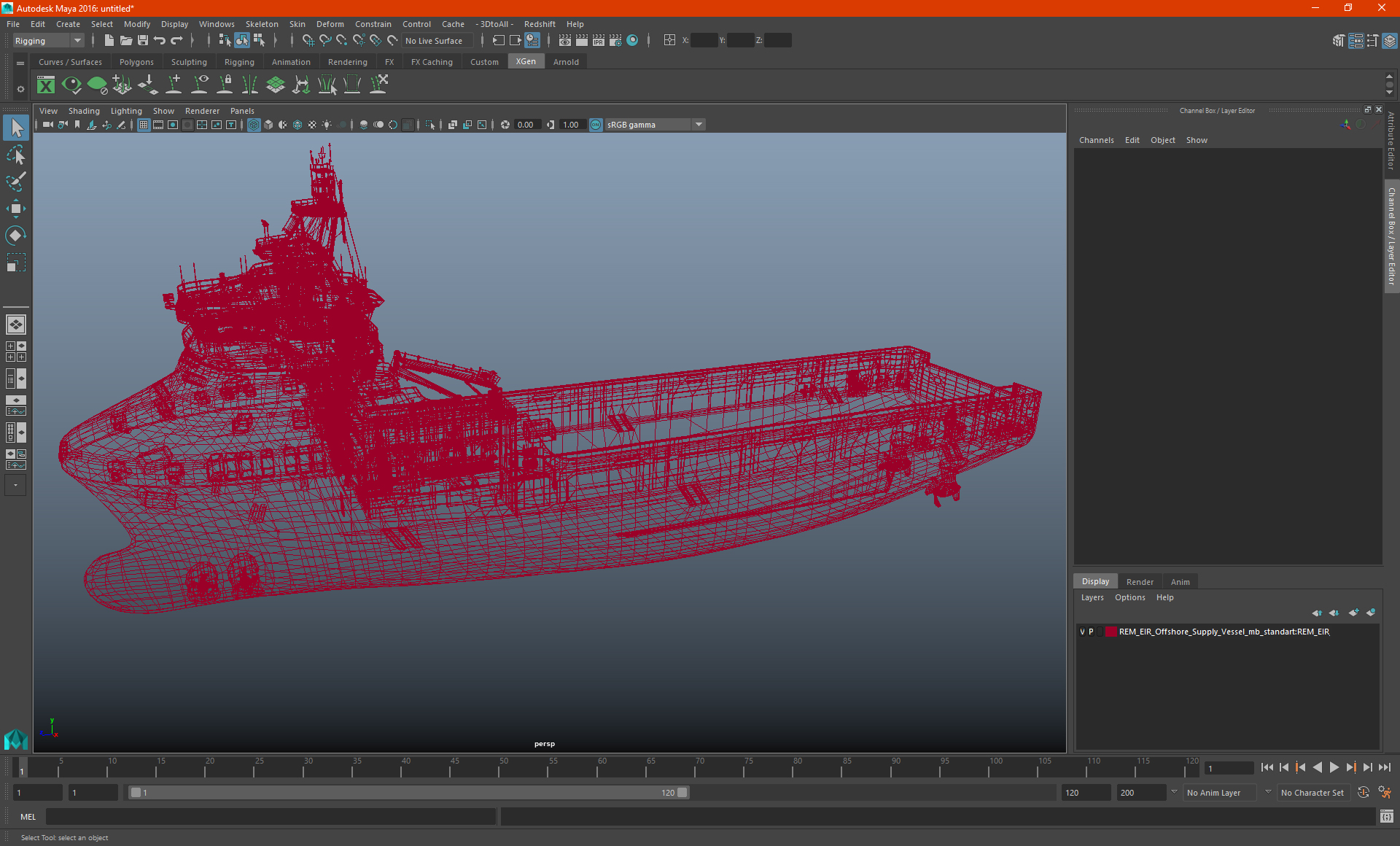 3D model REM EIR Offshore Supply Vessel