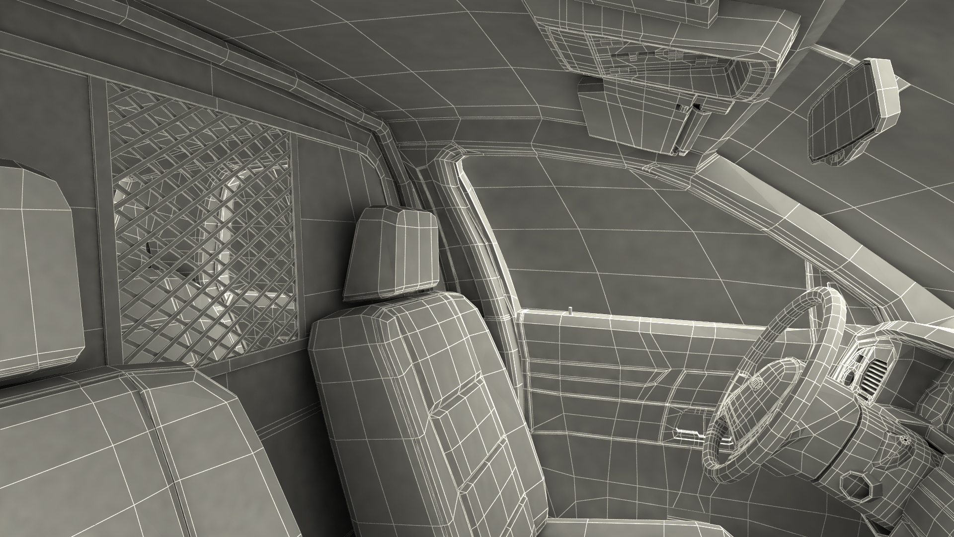 3D Ford Crown Victoria Police Car NYPD Simple Interior